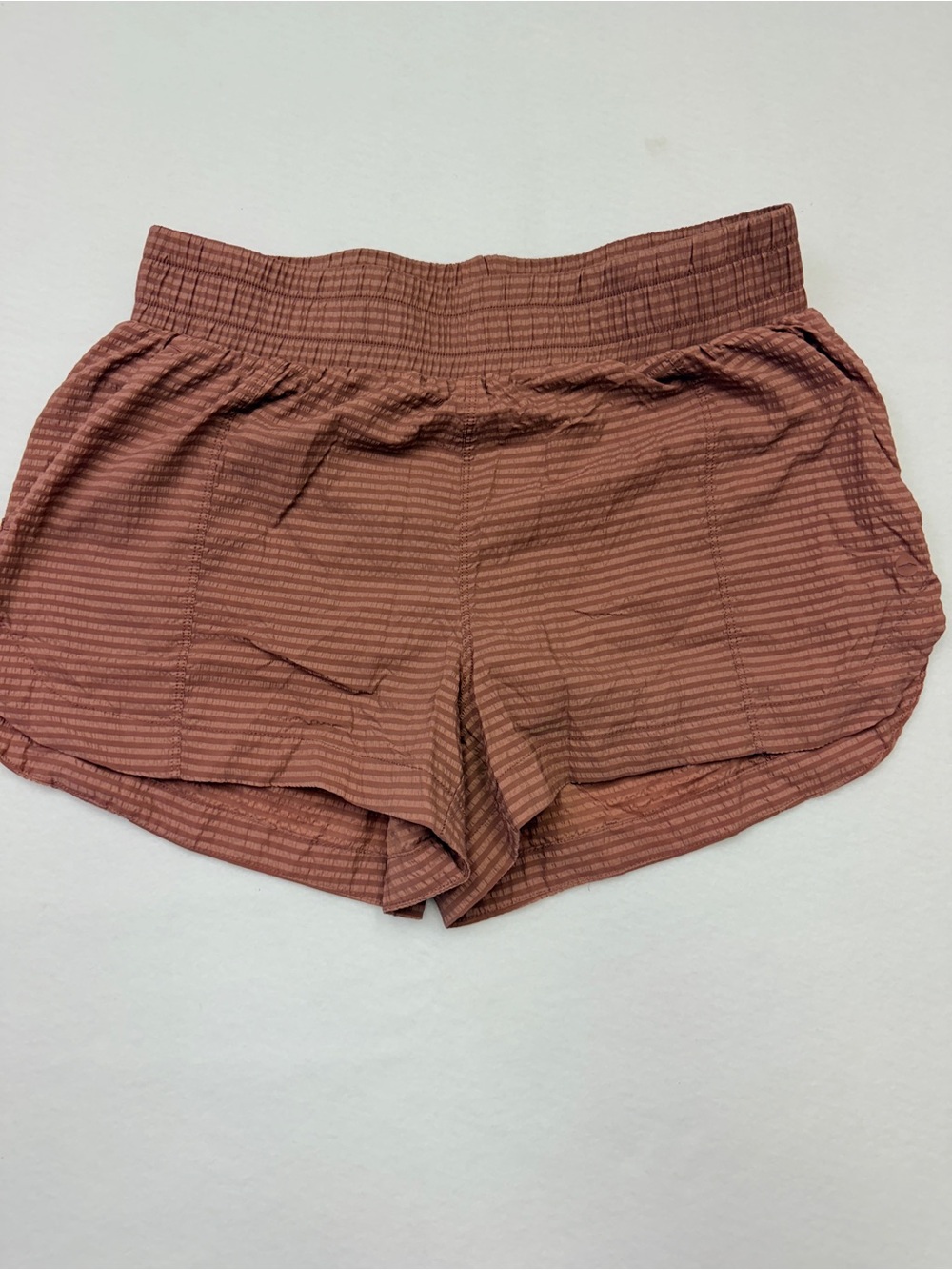Avia Rust-Toned Striped Athletic Shorts